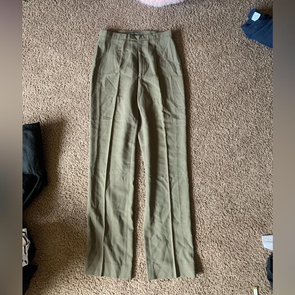 Vintage 90s Banana Republic Tan Wool Trousers Size 2
